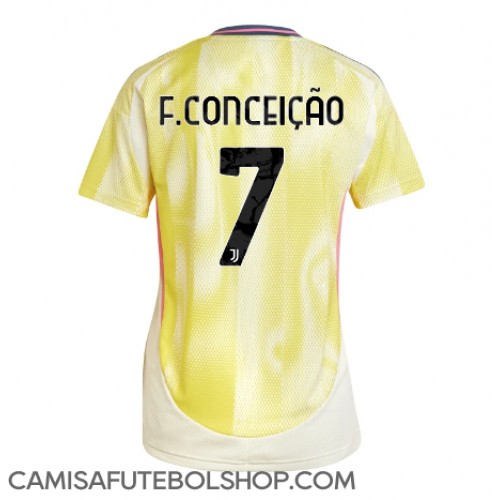 Camisa de time de futebol Juventus Francisco Conceicao #7 Replicas 2º Equipamento Feminina 2024-25 Manga Curta